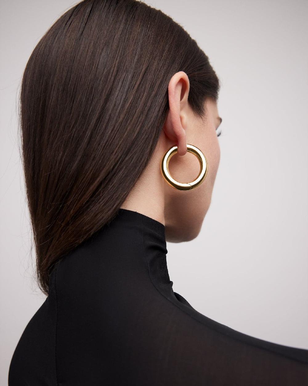 jennifer fisher 1" Samira Hinged Mini Hoops Gold