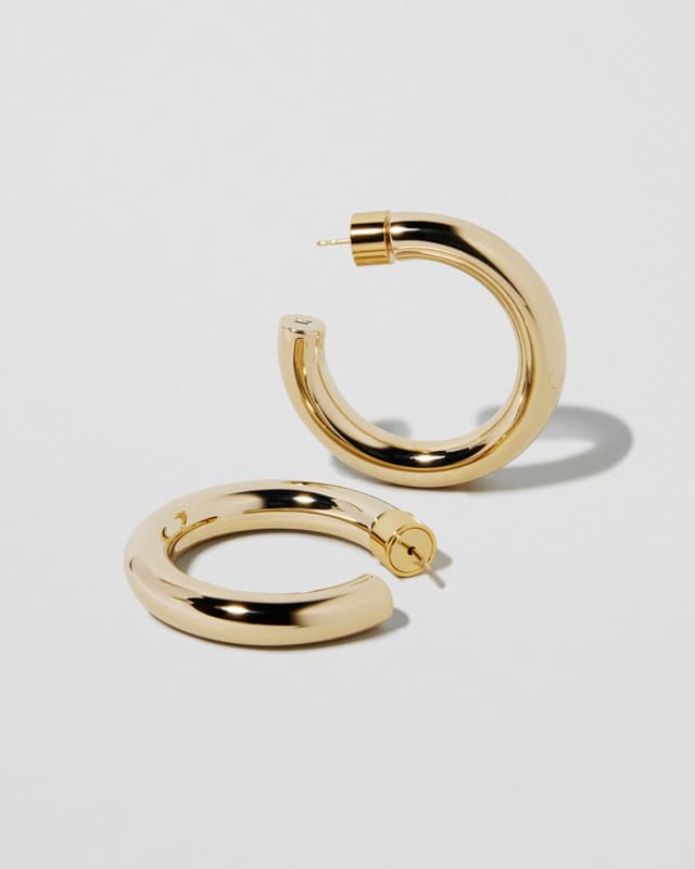 Jennifer Fisher 1" Samira Mini Hoops Yellow Gold