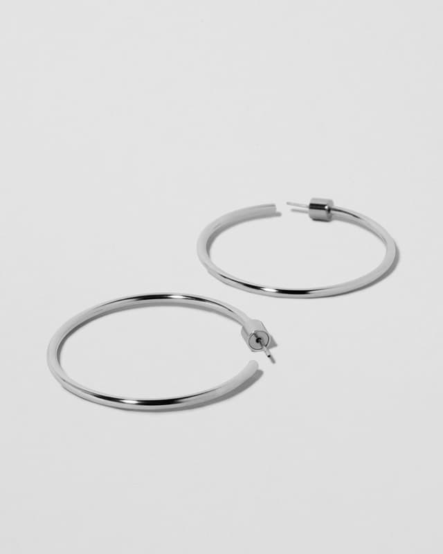Jennifer Fisher 1" Thread Mini Hoops Silver