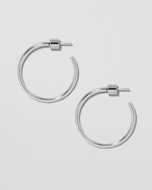 jennifer fisher 1" Thread Mini Hoops Silver