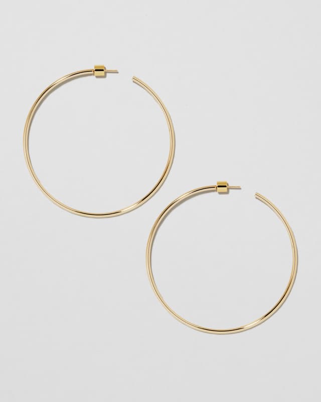 Jennifer Fisher 2.5" Thread Hoops Yellow Gold