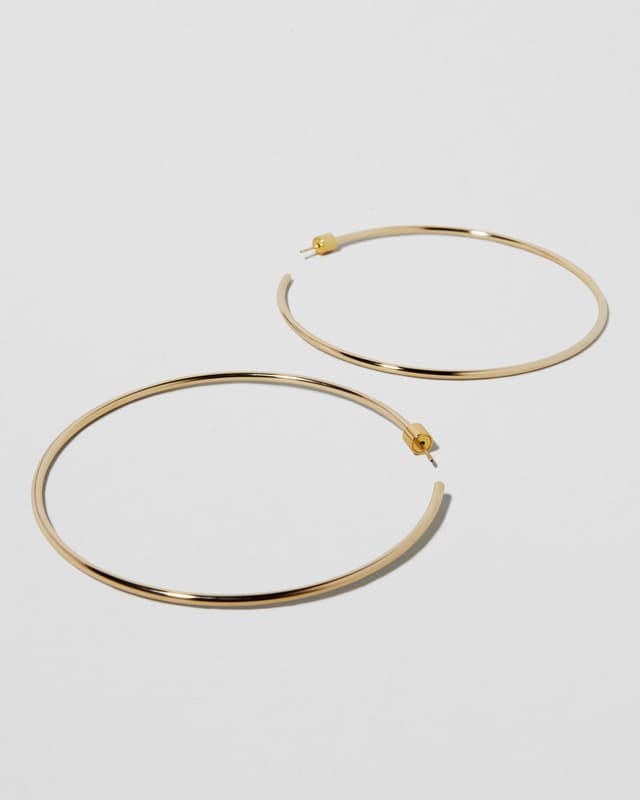 Jennifer Fisher 2.5" Thread Hoops Yellow Gold