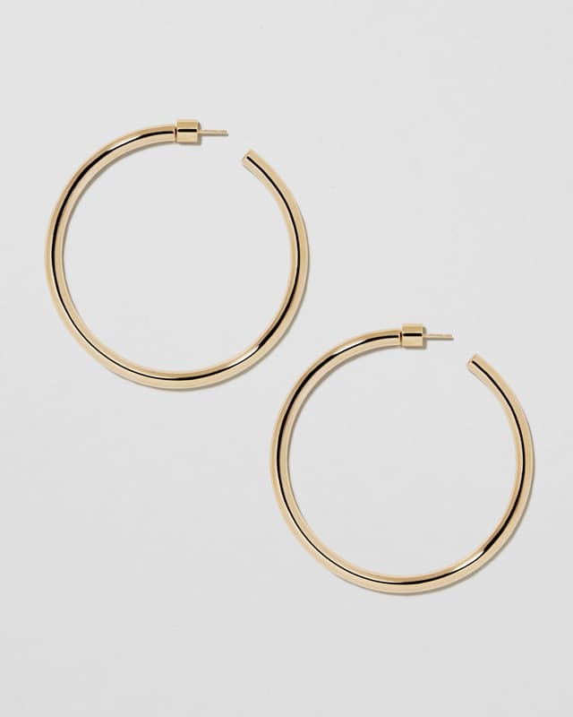 Jennifer Fisher 2" Lilly Hoops Yellow Gold