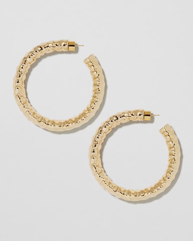 Jennifer Fisher 2" Maeve Hoops Yellow Gold