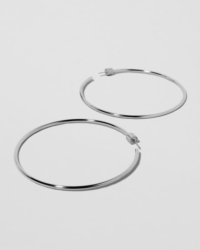 Jennifer Fisher 2" Thread Hoops Silver
