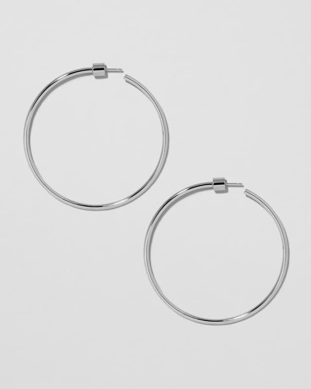 jennifer fisher 2" Thread Hoops Silver