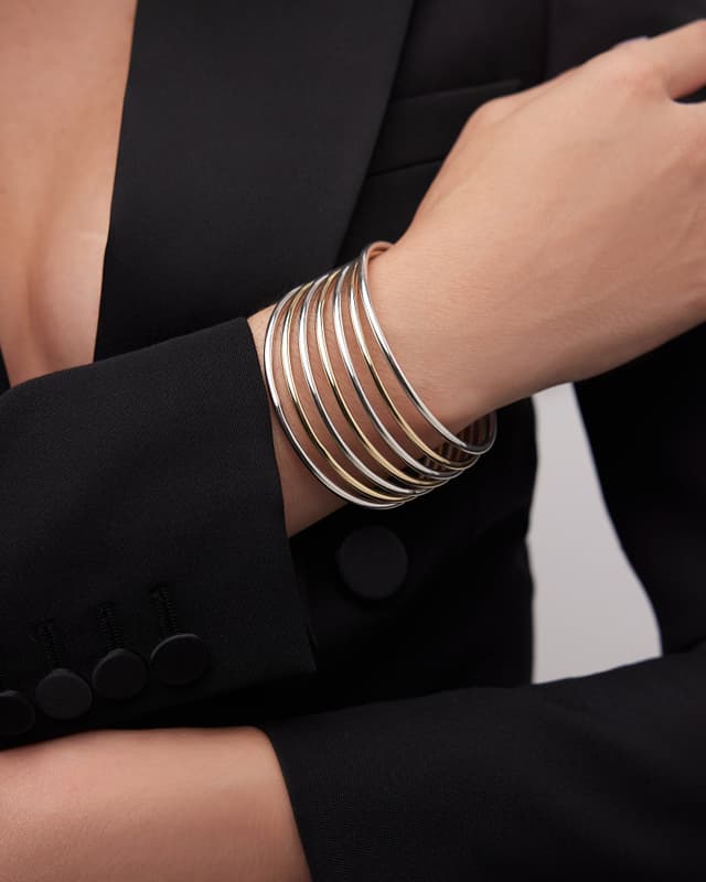 Jennifer Fisher Bangle Set Two Tone