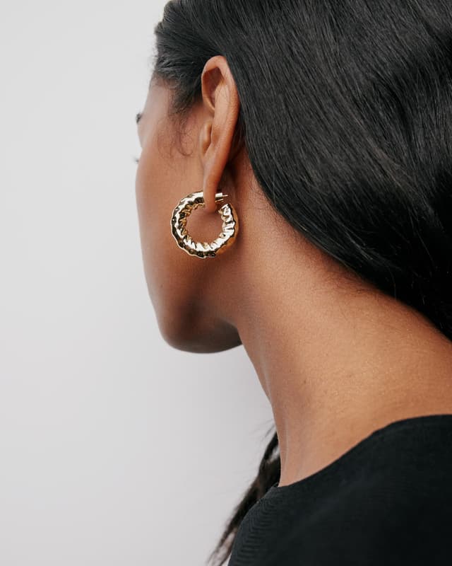 Jennifer Fisher Maeve Huggies Yellow Gold