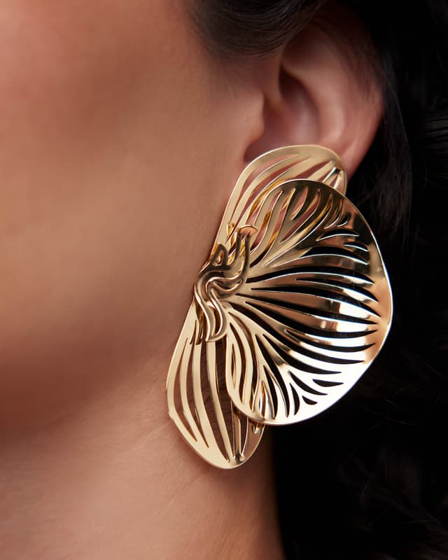 Jennifer Fisher Orchid Earrings Gold