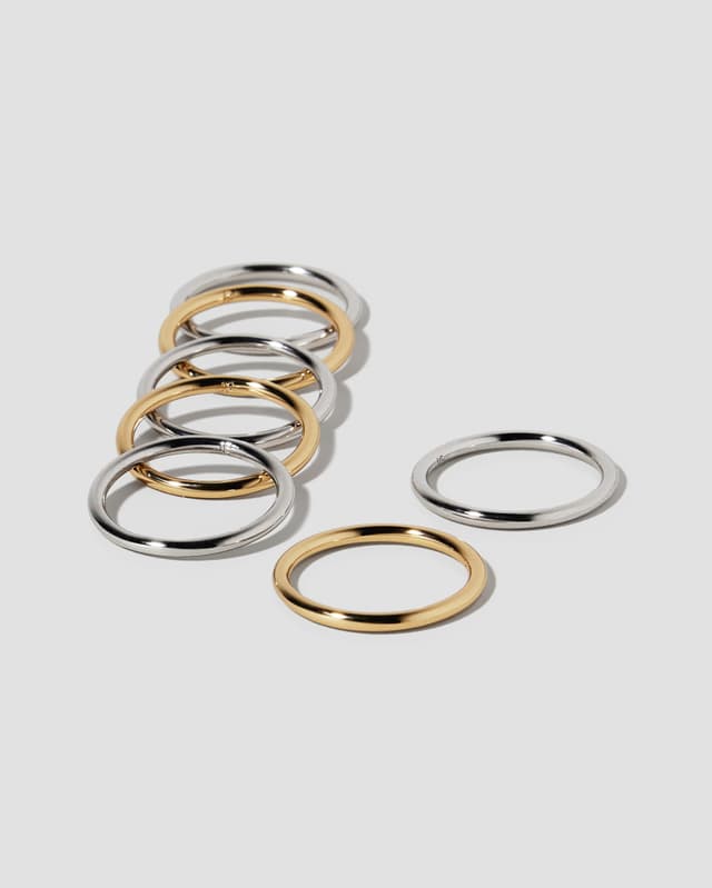 Jennifer Fisher Ring Set Two Tone