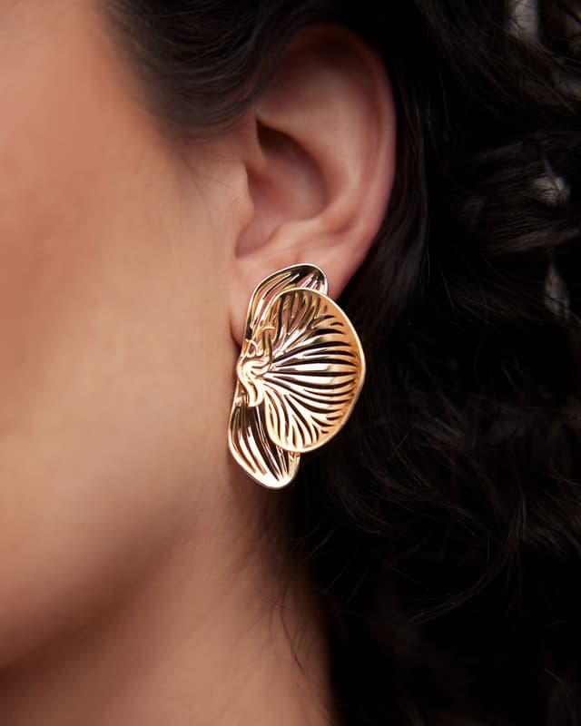 Jennifer Fisher Small Orchid Earrings Gold