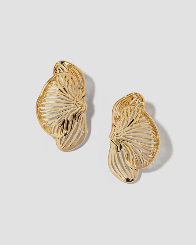 jennifer fisher Small Orchid Earrings Gold