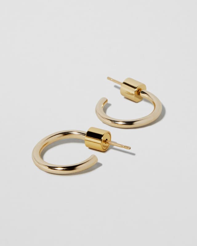 Jennifer Fisher Thread Huggies Yellow Gold