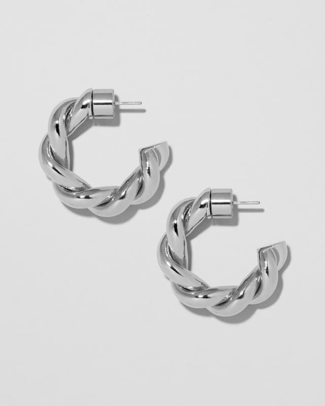 Jennifer Fisher Twisted Lilly Huggies Yellow Gold