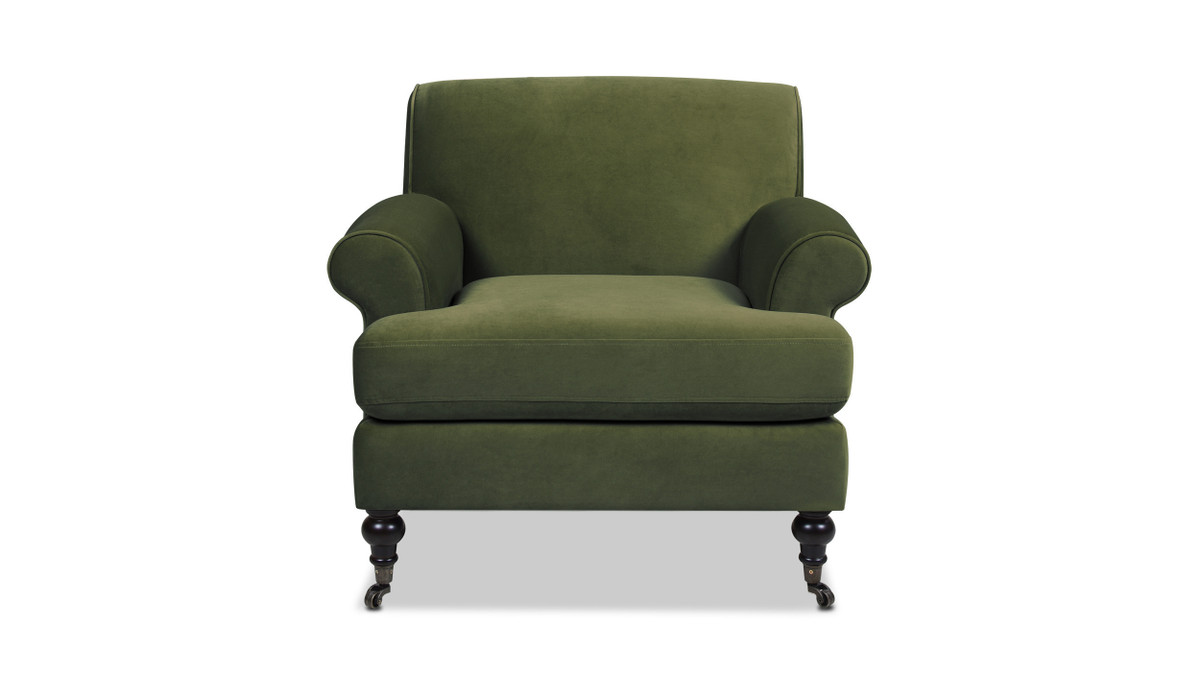 Jennifer Taylor Home Alana 38" Lawson Accent Arm Chair Metal Casters