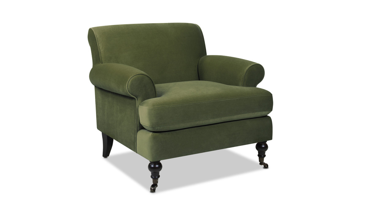 Jennifer Taylor Home Alana 38" Lawson Accent Arm Chair Metal Casters