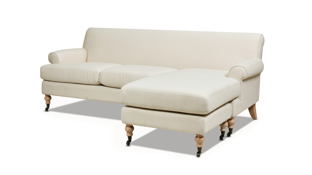 Jennifer Taylor Home Alana 88" L-Shape Reversible Sectional Sofa Light Beige
