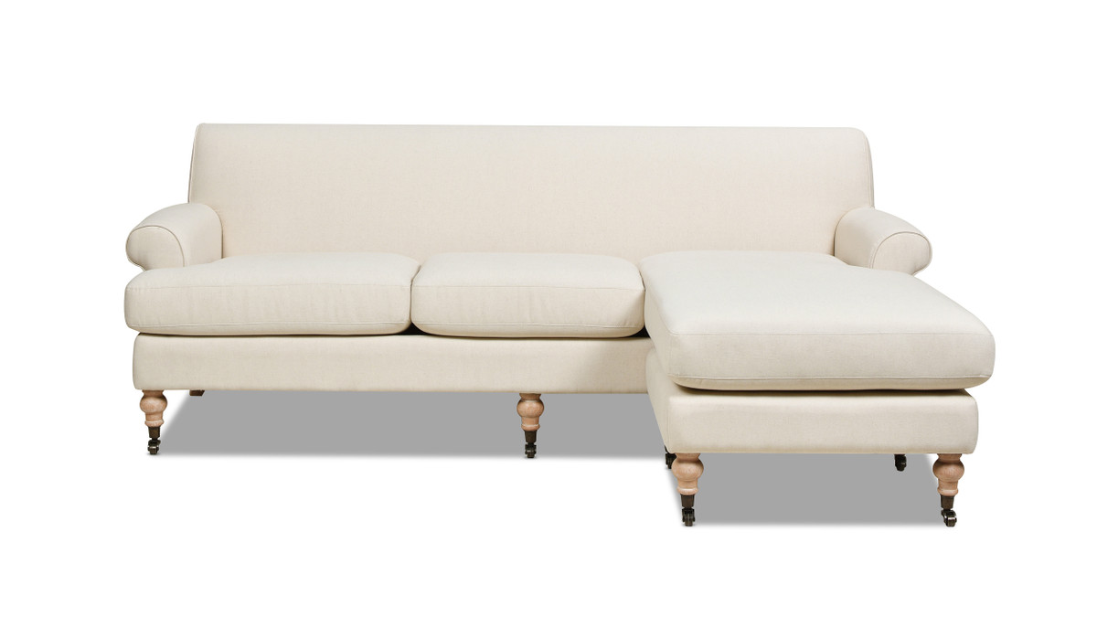 jennifer taylor home Alana 88" L-Shape Reversible Sectional Sofa Light Beige