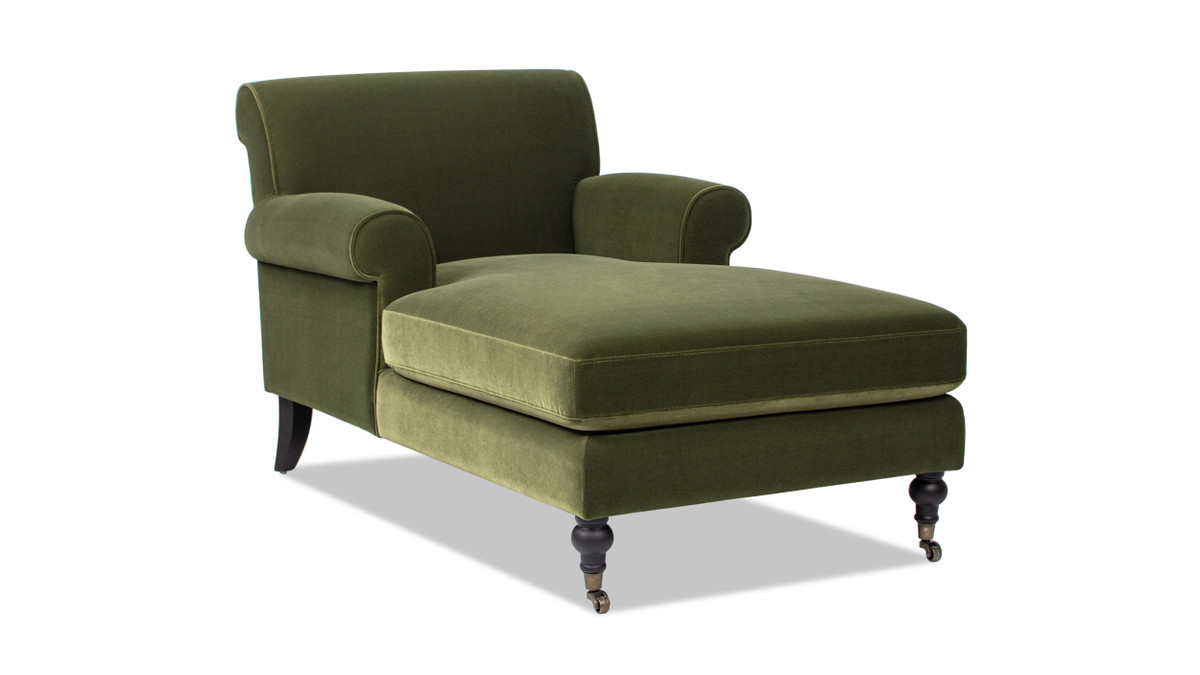 jennifer taylor home Alana Lawson Chaise Lounge Chair Olive Green