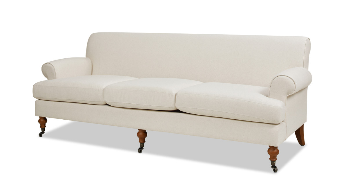 Jennifer Taylor Home Alana Lawson Three-Cushion Tight Back Sofa Light Beige