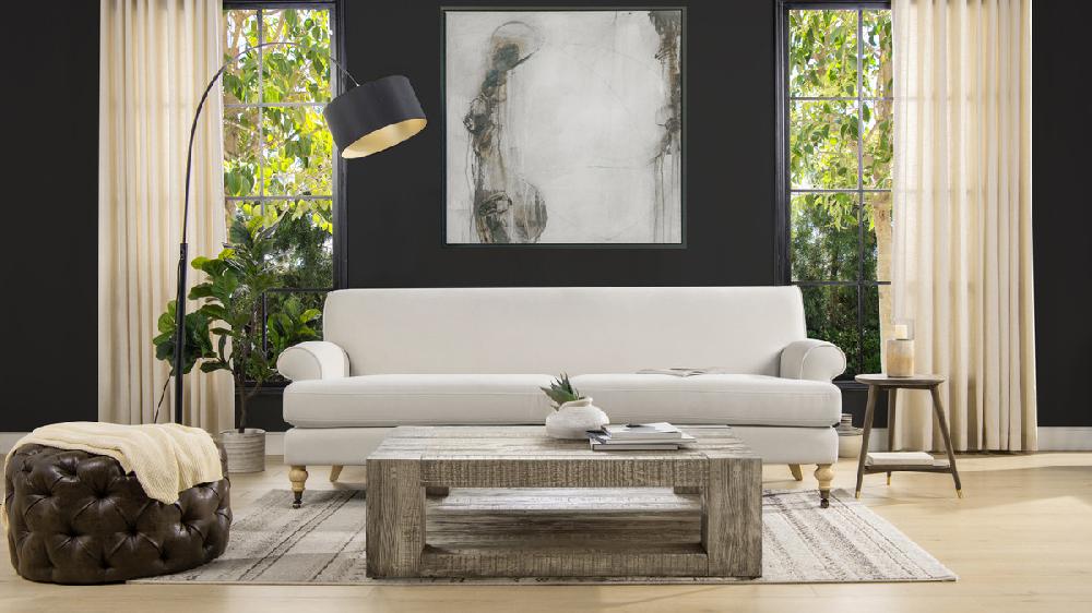 Jennifer Taylor Home Alana Lawson Two-Cushion Tight Back Sofa French Beige