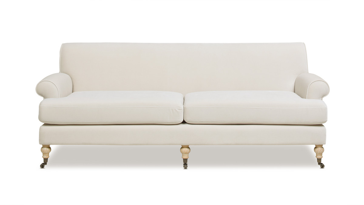 jennifer taylor home Alana Lawson Two-Cushion Tight Back Sofa French Beige