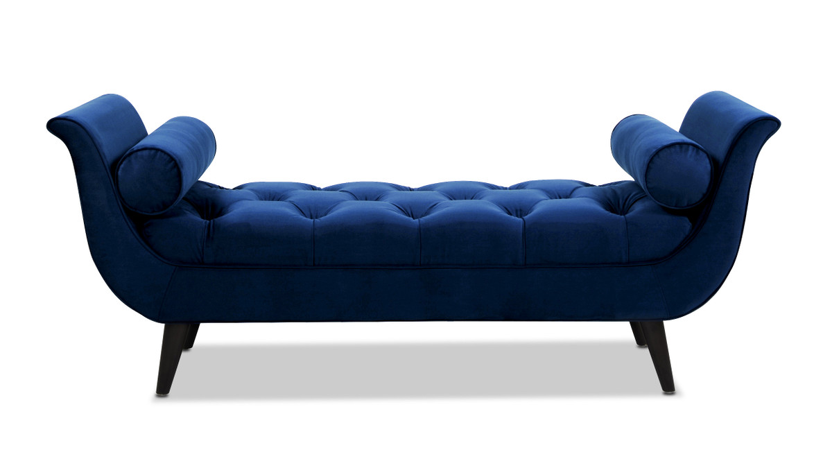 Jennifer Taylor Home Alma Tufted Entryway Bench Navy Blue
