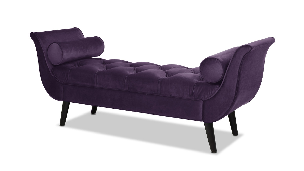 jennifer taylor home Alma Tufted Entryway Bench Purple