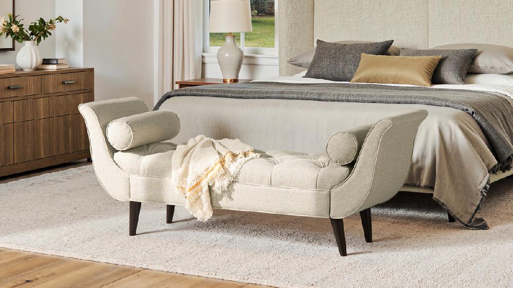 Jennifer Taylor Home Alma Tufted Entryway Bench Taupe