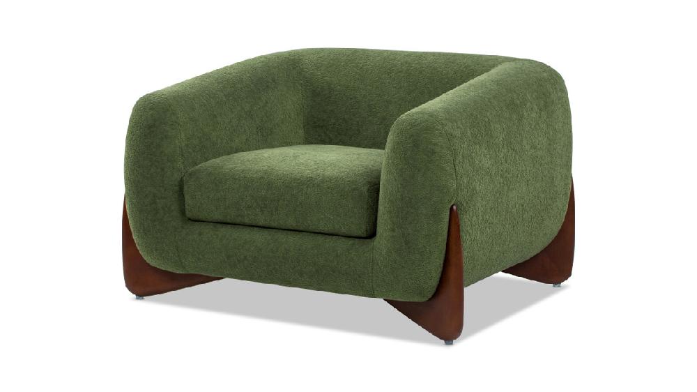 jennifer taylor home Alpine 44" Sherpa Arm Chair Moss Green Fleeced Teddy