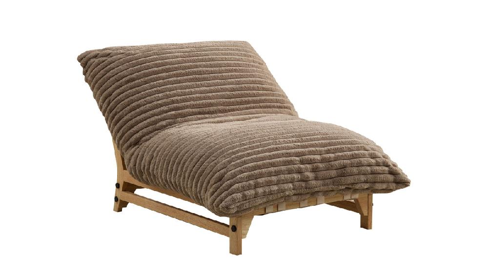 Jennifer Taylor Home Alton 43.3" Wide Armless Accent Chair Light Brown Corduroy