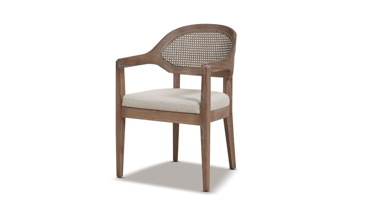 jennifer taylor home Americana Mid-Century Modern Cane Back Dining Chair Taupe Beige