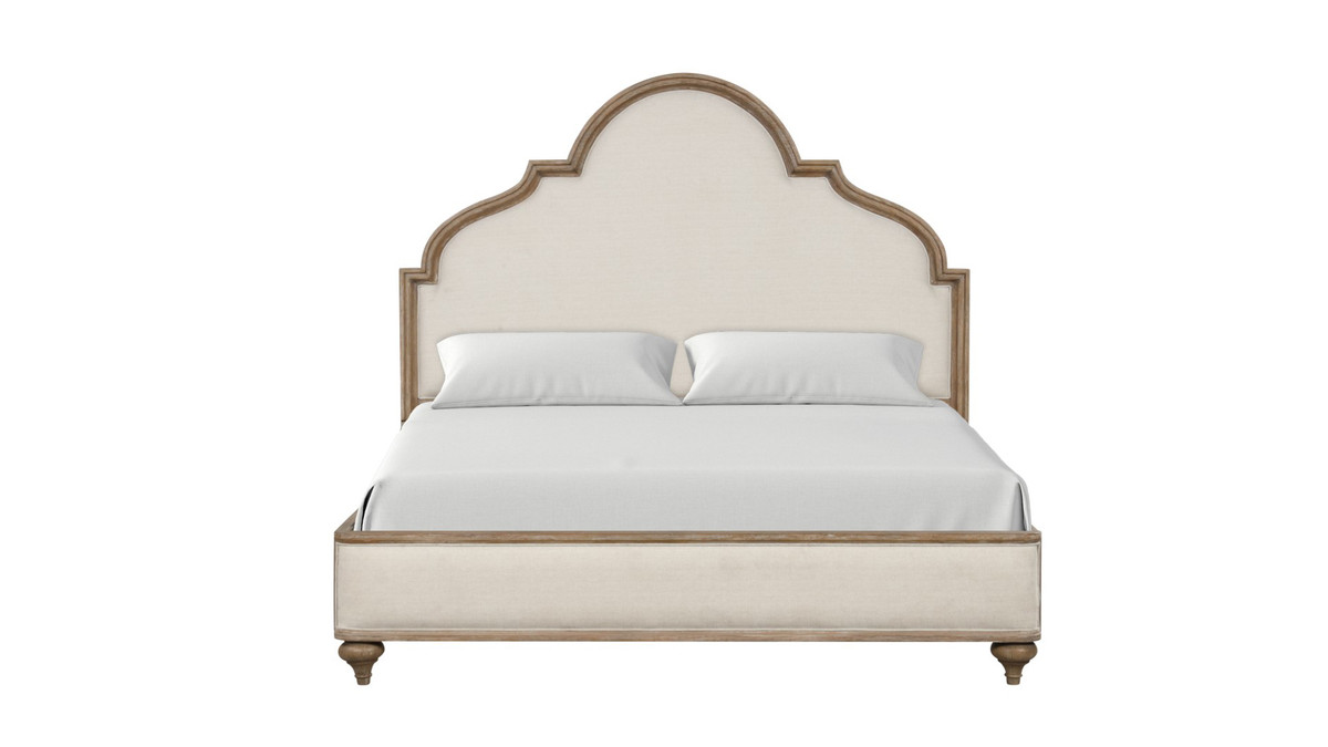 Jennifer Taylor Home Amira 72" High Arched Upholstered Bed Queen Almond