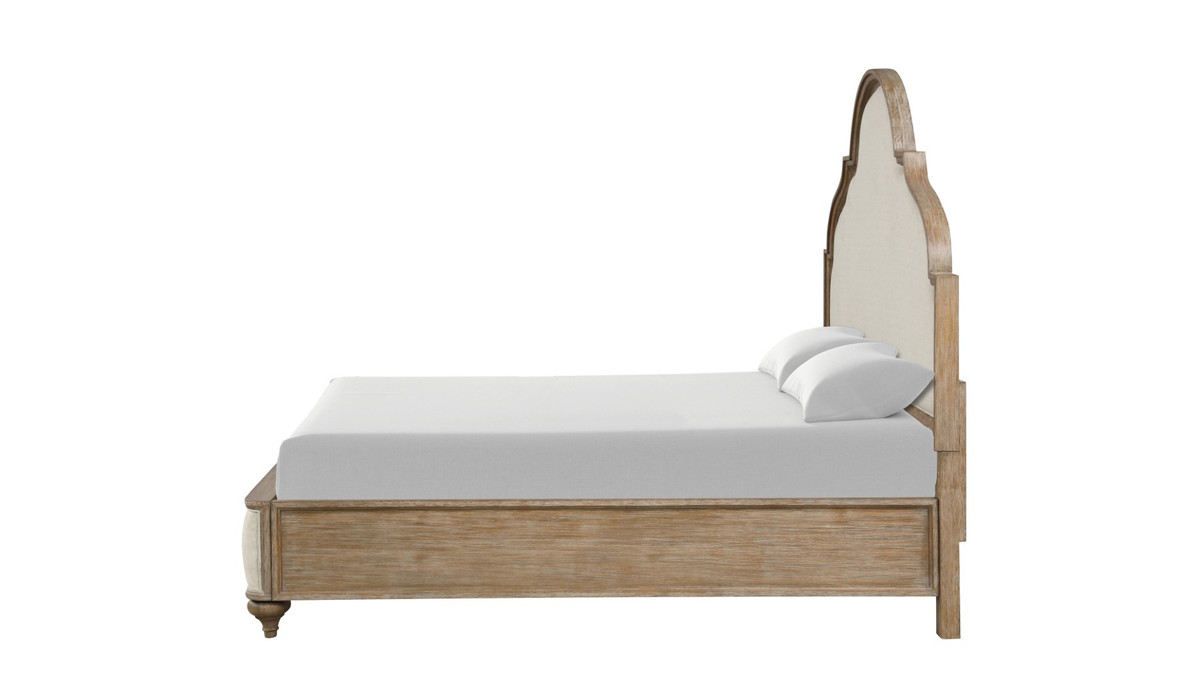 Jennifer Taylor Home Amira 72" High Arched Upholstered Bed Queen Almond