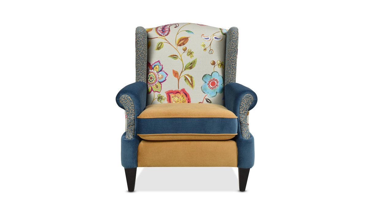 Jennifer Taylor Home Anya Boho Chic Wingback Accent Arm Chair Floral & Leopard
