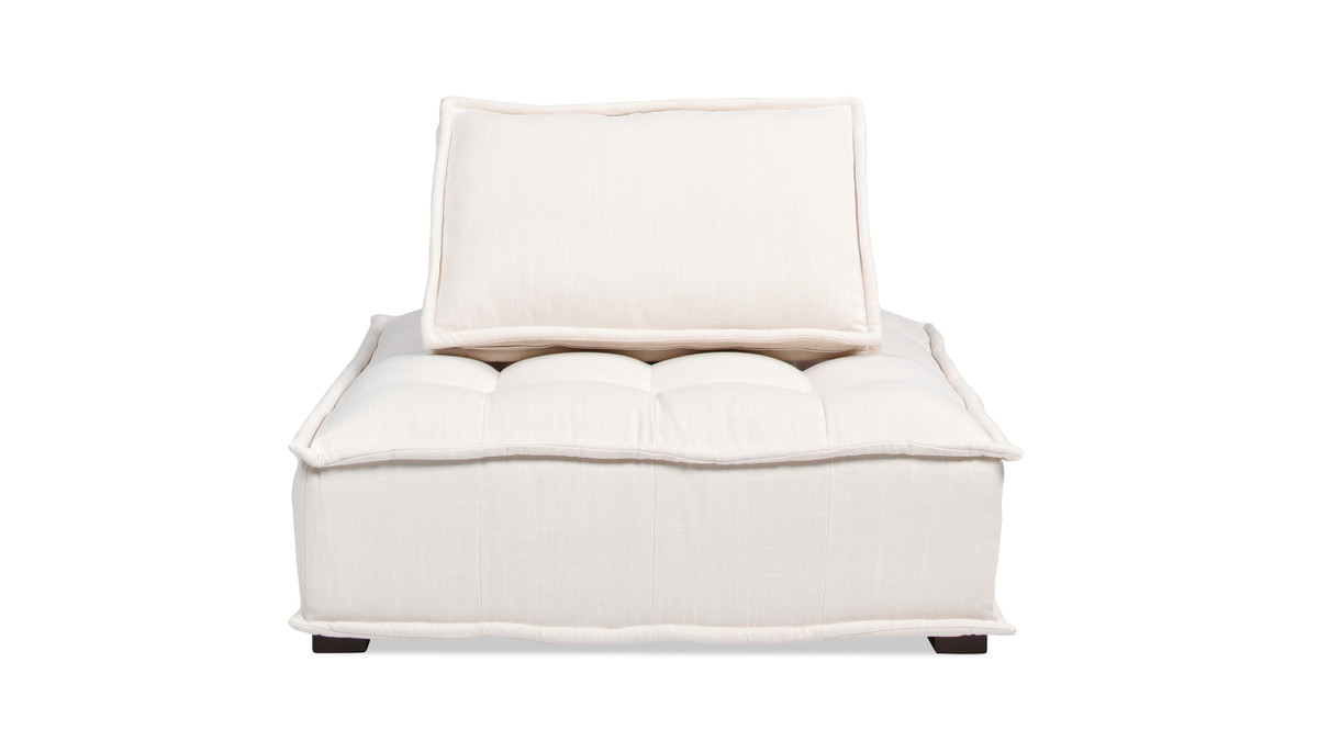 Jennifer Taylor Home Arwen 168" 4-Piece Modular Pillow-Back Lounge Sectional Sofa White Beige