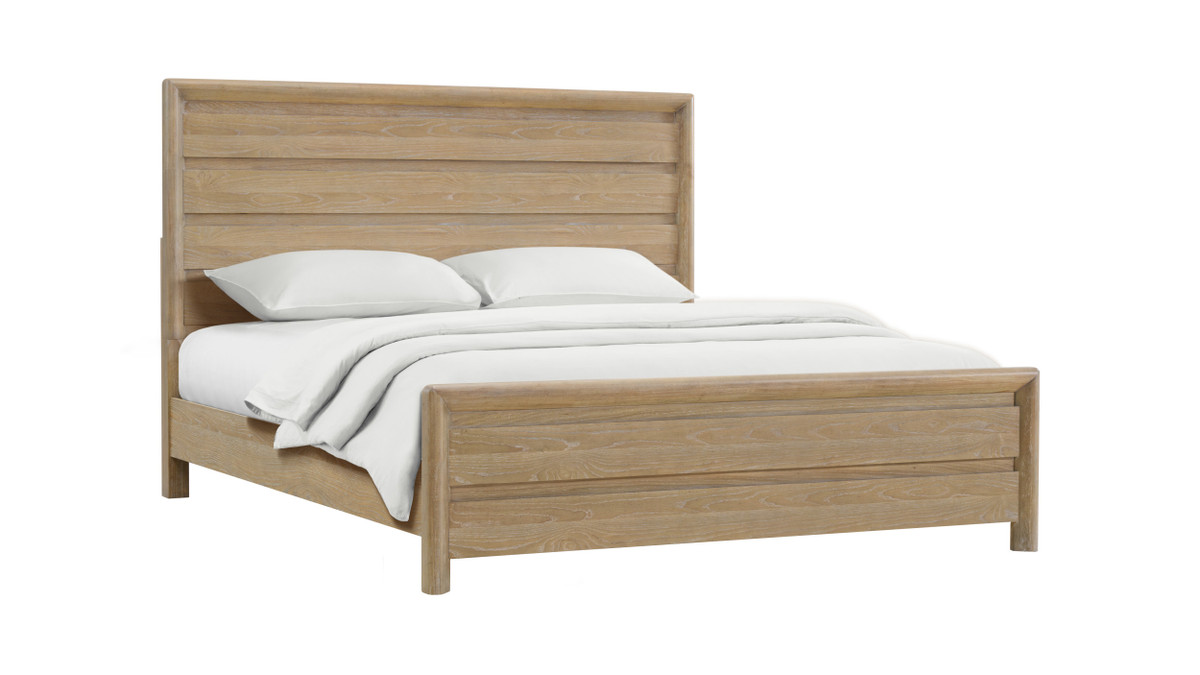 jennifer taylor home Ashford Grooved Wood Panel Bed King Sand Dune
