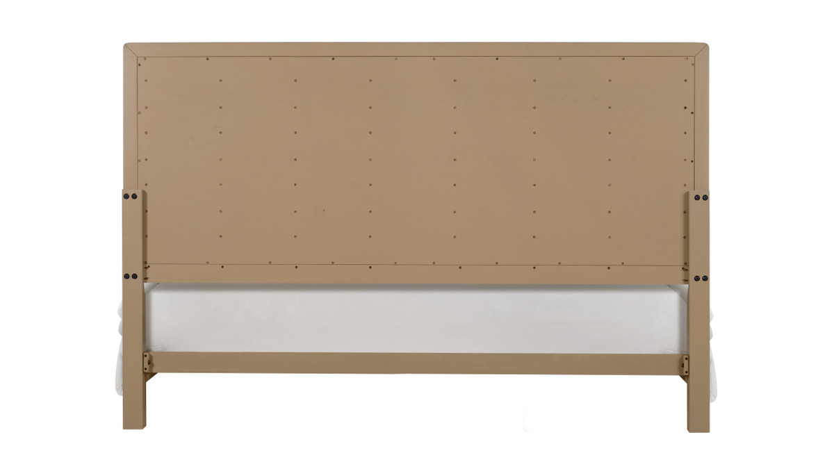 Jennifer Taylor Home Ashford Grooved Wood Panel Bed Queen Sand Dune