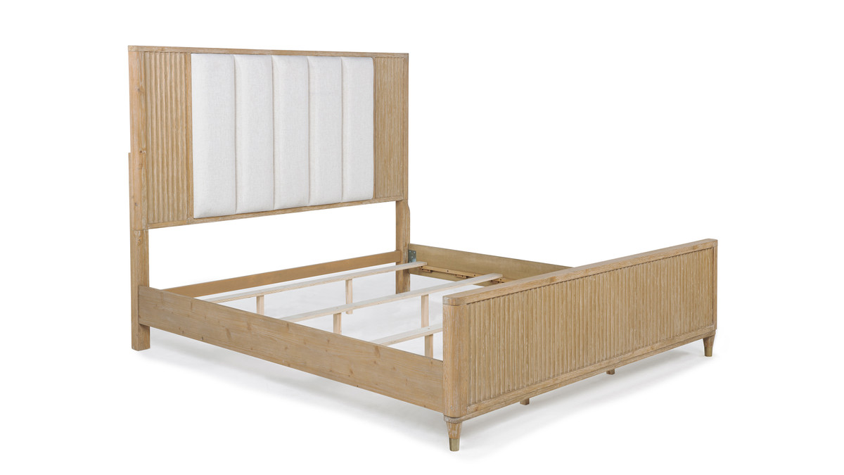 Jennifer Taylor Home Ashmore Fluted Panel Bed King Natural Finish