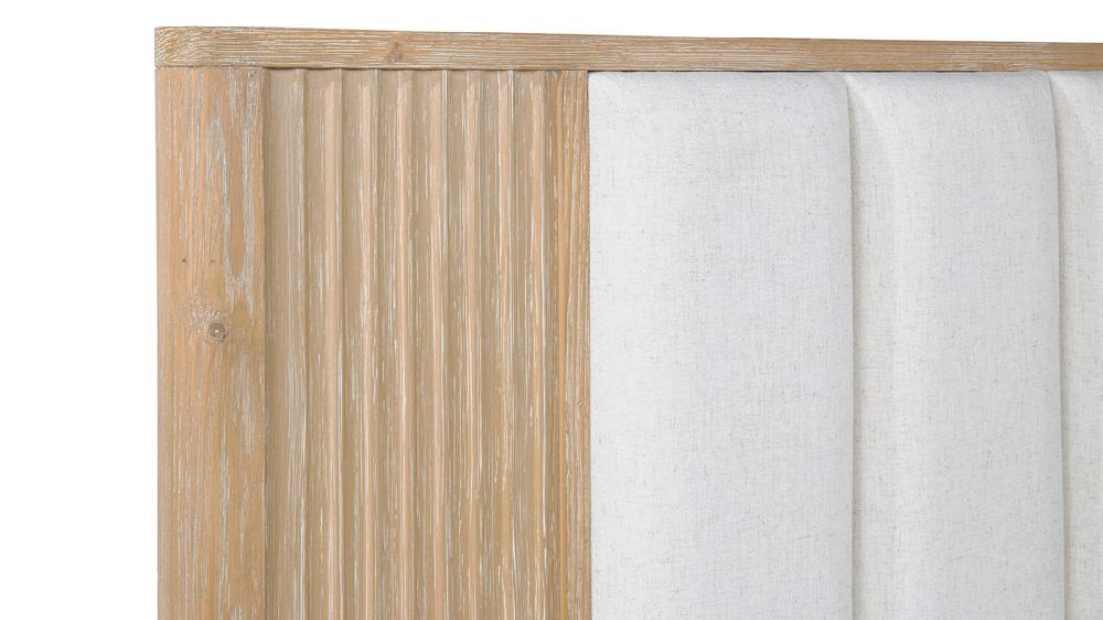 Jennifer Taylor Home Ashmore Fluted Panel Bed Queen Natural Finish