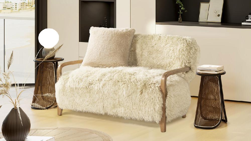 Jennifer Taylor Home Astrid 20" Square Accent Throw Pillow Cover With Feather Insert Cream Beige