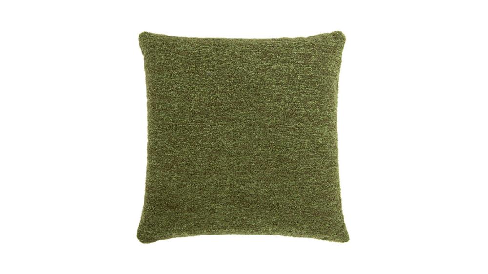 jennifer taylor home Astrid 20" Square Accent Throw Pillow Cover with Feather Insert Moss Green Bouclé