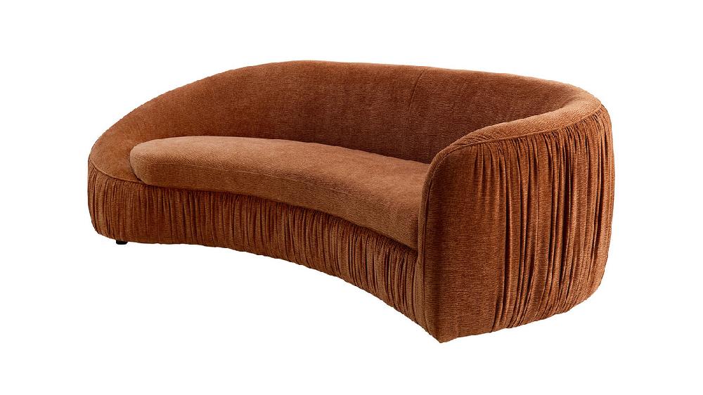 Jennifer Taylor Home Atticus 92.13" Modern Curved Sofa Orange
