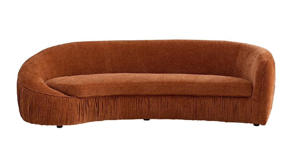 jennifer taylor home Atticus 92.13" Modern Curved Sofa Orange