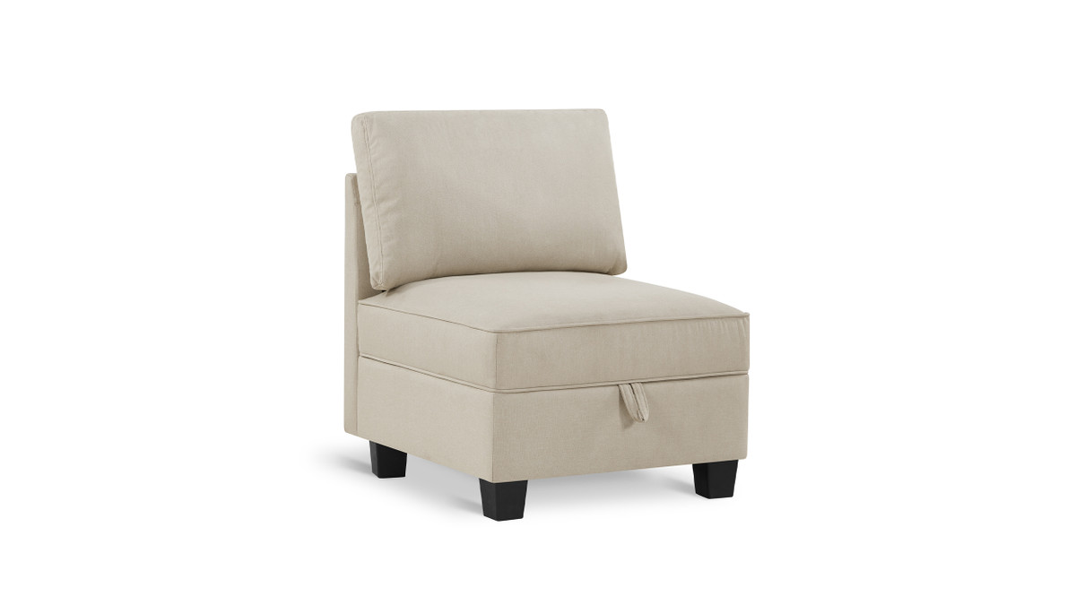 Jennifer Taylor Home Billy 86" Modular 4-Piece Storage Sectional Sofa Sandstone Beige