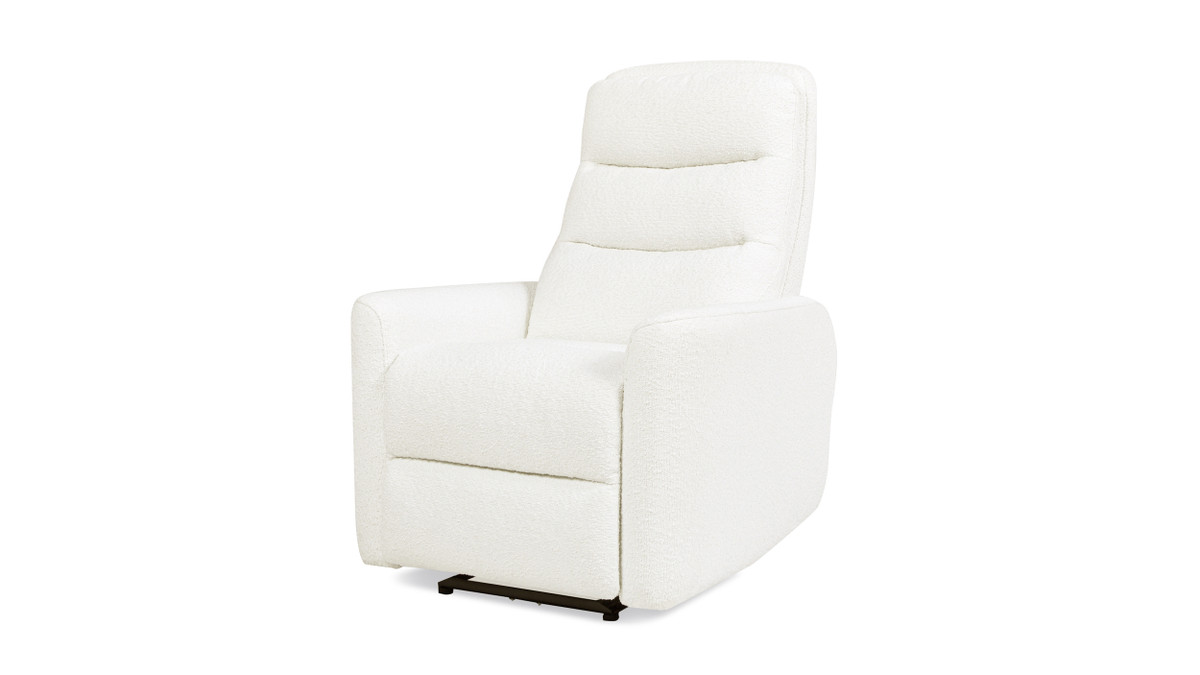 jennifer taylor home Bloomy 35.5" High-Back Power Recliner Motion Chair Chiffon White Bouclé