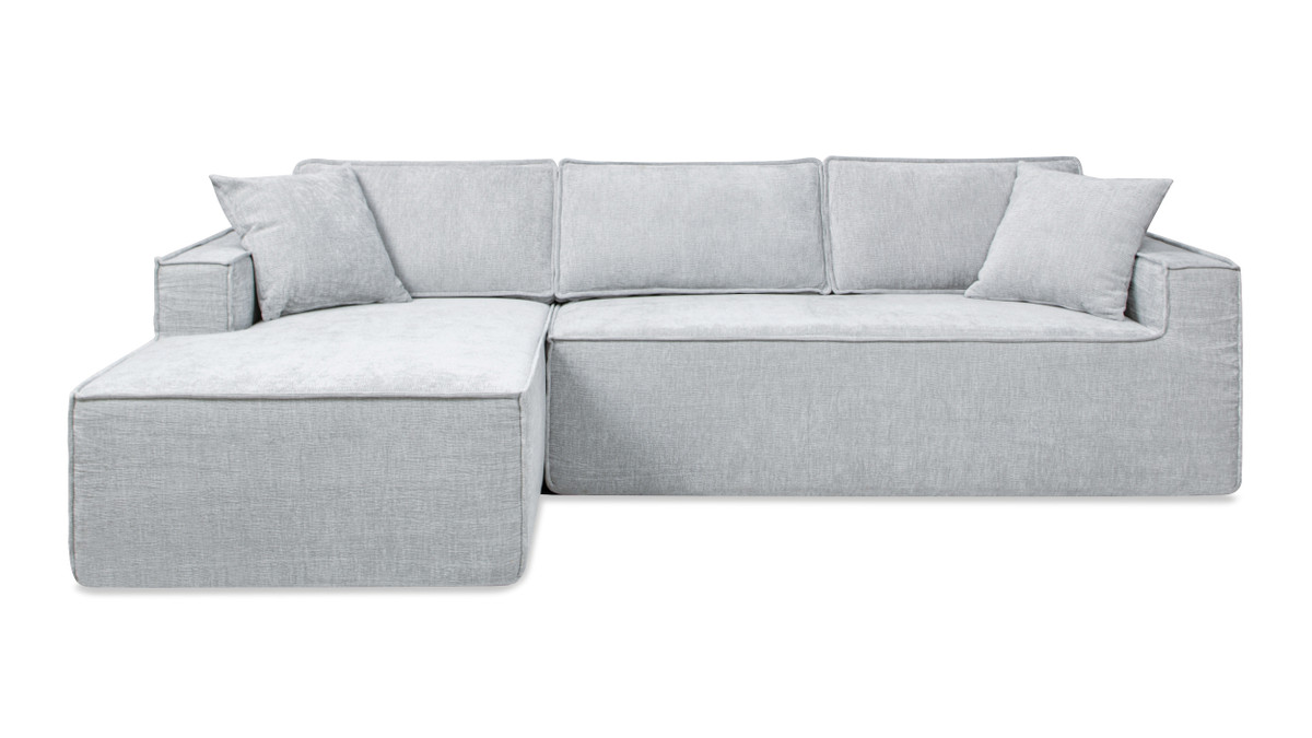jennifer taylor home Brenley 110.5" LAF Sofa-in-a-Box Sectional Sofa Ash Gray
