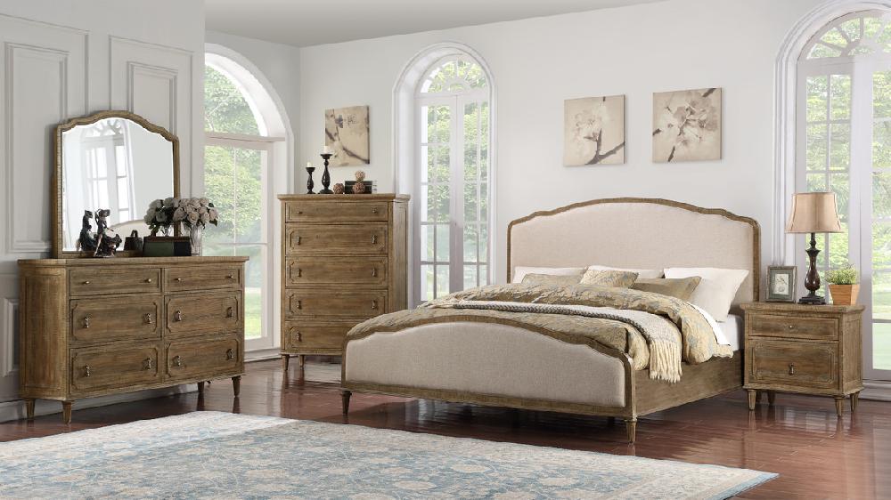 Jennifer Taylor Home Bridger 64" 6-Drawer Distressed Wood Dresser