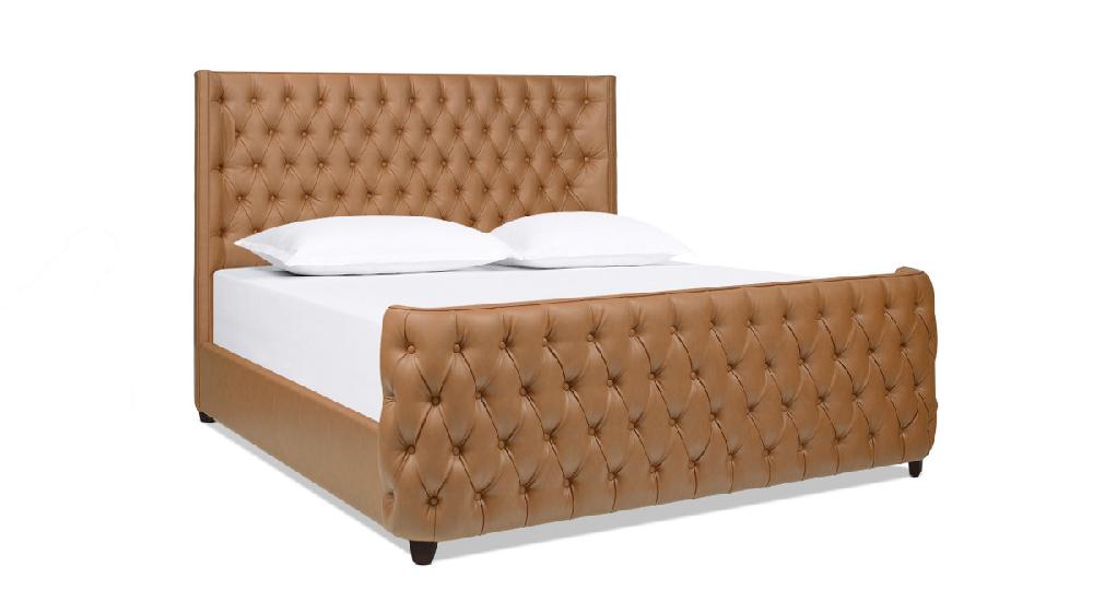 jennifer taylor home Brooklyn King Tufted Panel Bed Headboard and Footboard Set Caramel Tan Brown jennifer taylor home Brooklyn King Tufted Panel Bed Headboard and Footboard Set Caramel Tan Brown