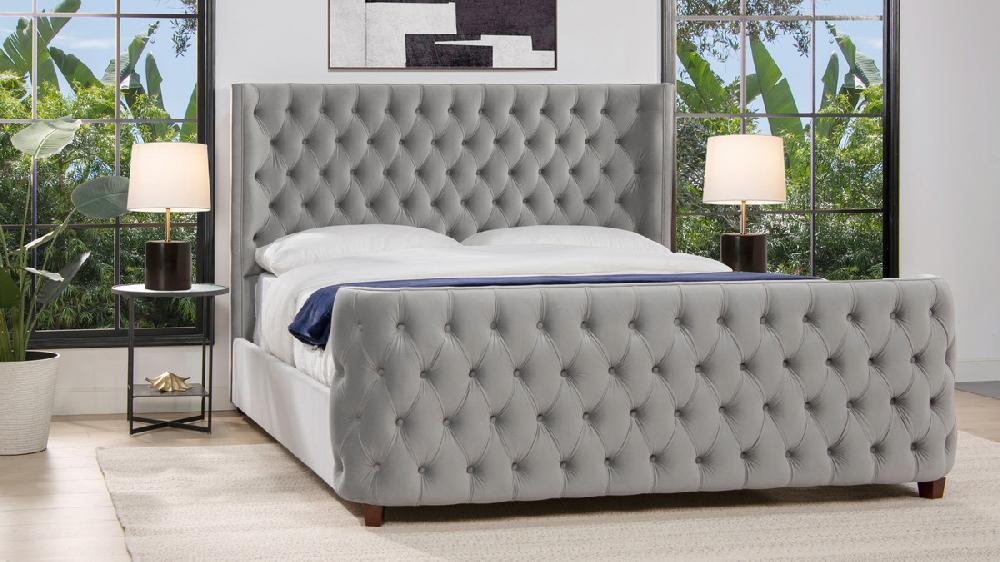 Jennifer Taylor Home Brooklyn Tufted Panel Bed Headboard And Footboard Set